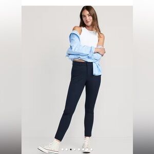 Old Navy Navy Blue High-Rise Pixie Pants